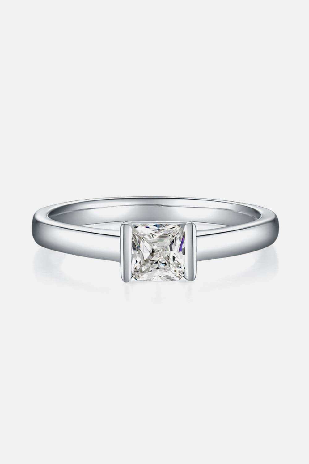 Moissanite 925 Sterling Silver Solitaire Ring - Trendsi - Flyclothing LLC