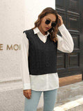 Urban Style V-Neck Sweater Vest - Trendsi - Flyclothing LLC