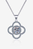 1 Carat Moissanite 925 Sterling Silver Necklace - Trendsi - Flyclothing LLC