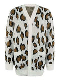 Leopard Open Front Dropped Shoulder Cardigan - Trendsi - Flyclothing LLC