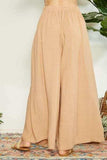 Mittoshop Wrap Pleating Detail Wide Leg Pants - Trendsi - Flyclothing LLC