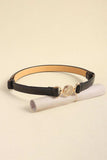 Rhinestone Decor PU Leather Belt - Trendsi - Flyclothing LLC