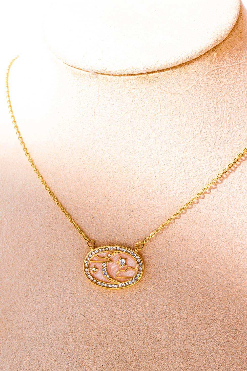 Stars in the Plate Pendant Copper Necklace - Trendsi - Flyclothing LLC