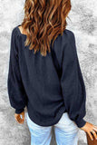 Square Neck Waffle-Knit Top - Trendsi - Flyclothing LLC