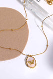 Butterfly Shell Pendant Copper Necklace - Trendsi - Flyclothing LLC