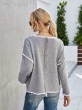 Boat Neck Dropped Shoulder Sweater - Trendsi - Flyclothing LLC