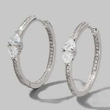 Inlaid Zircon 925 Sterling Silver Earrings - Trendsi - Flyclothing LLC