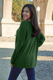 Basic Bae Full Size Ribbed Round Neck Long Sleeve Knit Top - Trendsi - Flyclothing LLC