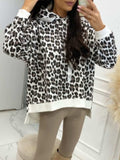 Leopard Dropped Shoulder Hoodie - Trendsi - Flyclothing LLC
