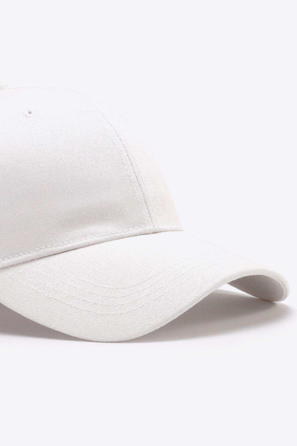 Plain Adjustable Cotton Baseball Cap - Trendsi - Flyclothing LLC