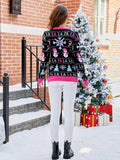 Christmas Ribbed Trim Sweater - Trendsi - Flyclothing LLC