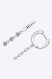 Moissanite Decor 925 Sterling Silver Earrings - Trendsi - Flyclothing LLC