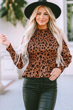 Leopard Smocked Peplum Top - Trendsi - Flyclothing LLC
