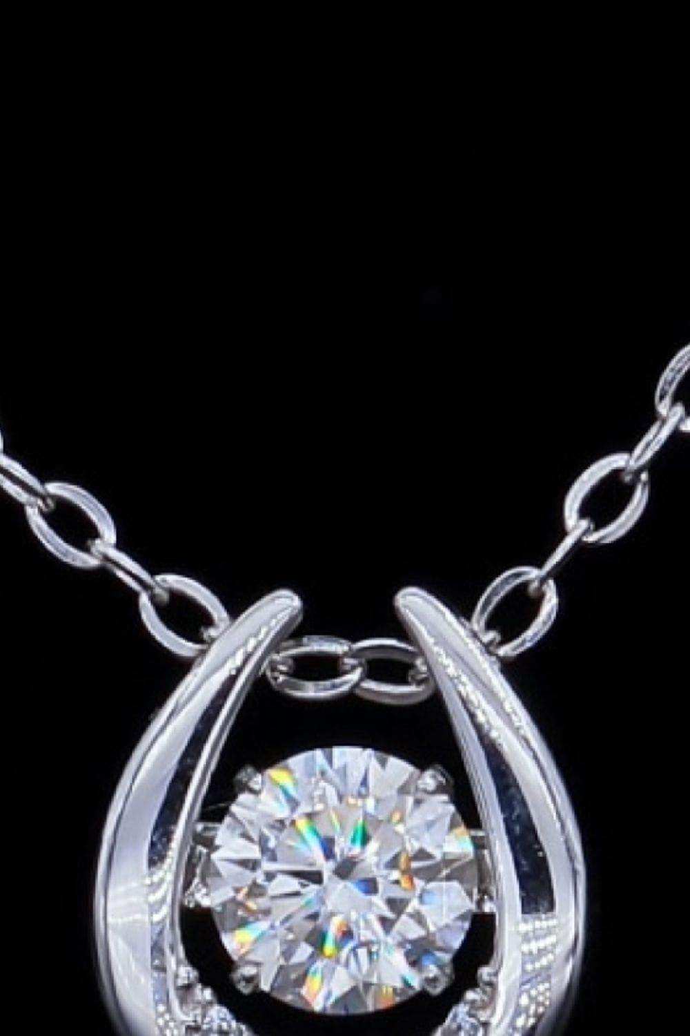 Moissanite Zircon Pendant Necklace - Trendsi - Flyclothing LLC