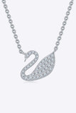 Moissanite Swan 925 Sterling Silver Necklace - Trendsi - Flyclothing LLC
