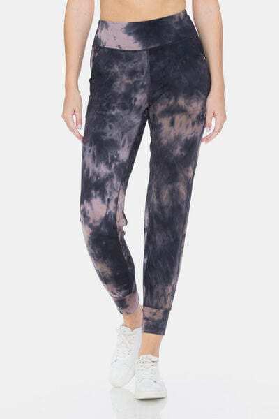 Leggings Depot Tie-Dye High Waist Cropped Leggings - Trendsi - Flyclothing LLC