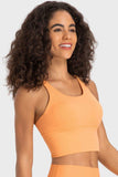 Crisscross Back Ladder Detail Sports Bra - Trendsi - Flyclothing LLC