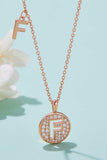 Moissanite A to J Pendant Necklace - Trendsi - Flyclothing LLC