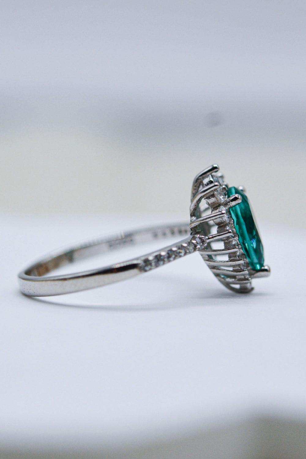 Paraiba Tourmaline Pear Shape Ring - Trendsi - Flyclothing LLC