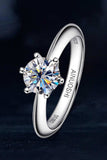 Wonderful Life 1 Carat Moissanite Platinum-Plated Ring - Trendsi - Flyclothing LLC