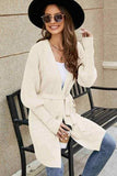 Open Front Lantern Sleeve Cardigan - Trendsi - Flyclothing LLC
