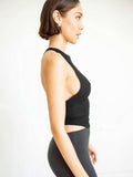 Halter Neck Ribbed Cropped Top - Trendsi - Flyclothing LLC