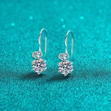 2 Carat Moissanite 925 Sterling Silver Earrings - Trendsi - Flyclothing LLC