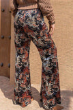 Plus Size Printed Wide Leg Long Pants - Trendsi - Flyclothing LLC