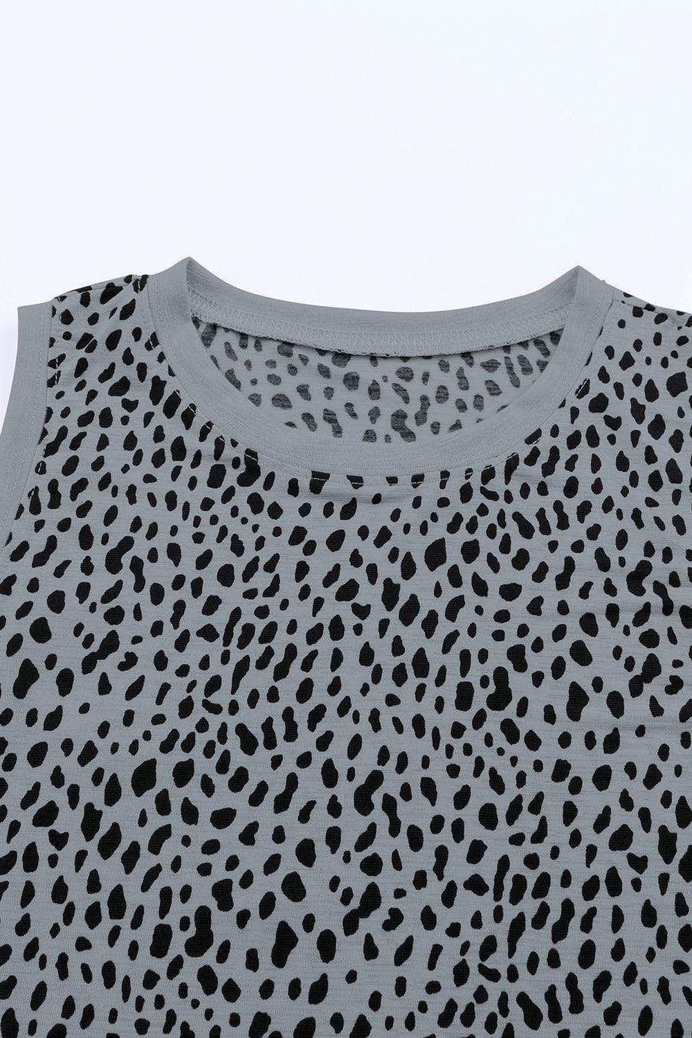 Printed Round Neck Tank - Trendsi - Flyclothing LLC