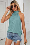 Tied Grecian Neck Tank - Trendsi - Flyclothing LLC