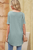 V-Neck Dropped Shoulder Tunic Top - Trendsi - Flyclothing LLC