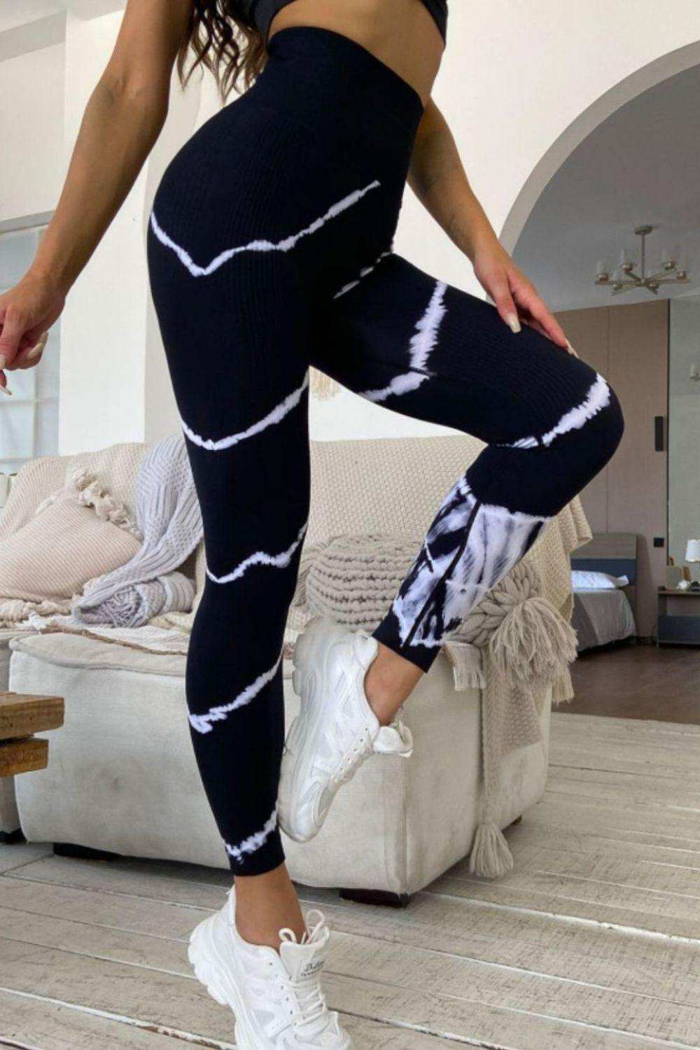 Slim Fit High Waist Long Active Pants - Trendsi - Flyclothing LLC