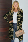 Printed Open Front Longline Cardigan - Trendsi - Flyclothing LLC