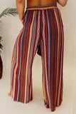 Printed Tied Wide Leg Pants - Trendsi - Flyclothing LLC