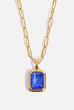Zircon 18K Gold-Plated Geometrical Shape Pendant Necklace - Trendsi - Flyclothing LLC