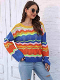 Openwork Round Neck Knit Top - Trendsi - Flyclothing LLC
