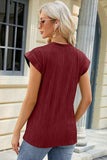 Round Neck Cap Sleeve T-Shirt - Trendsi - Flyclothing LLC