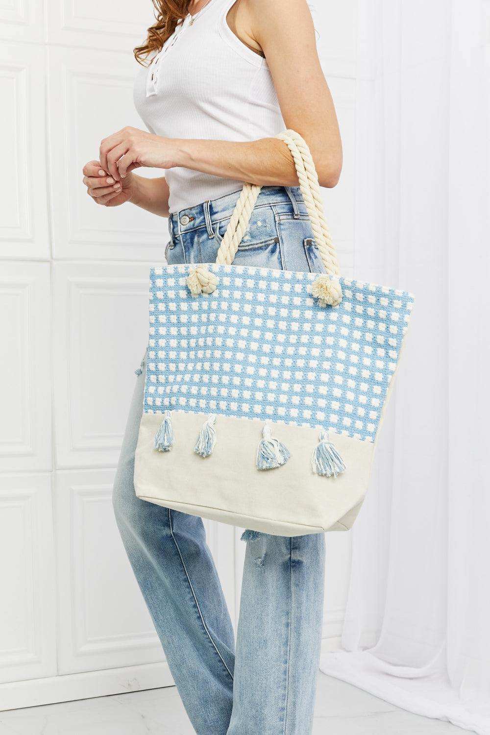 Justin Taylor Picnic Date Tassle Tote Bag - Trendsi - Flyclothing LLC