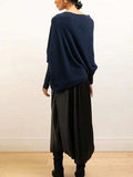 Full Size Boat Neck Batwing Sleeve Knit Top - Trendsi - Flyclothing LLC