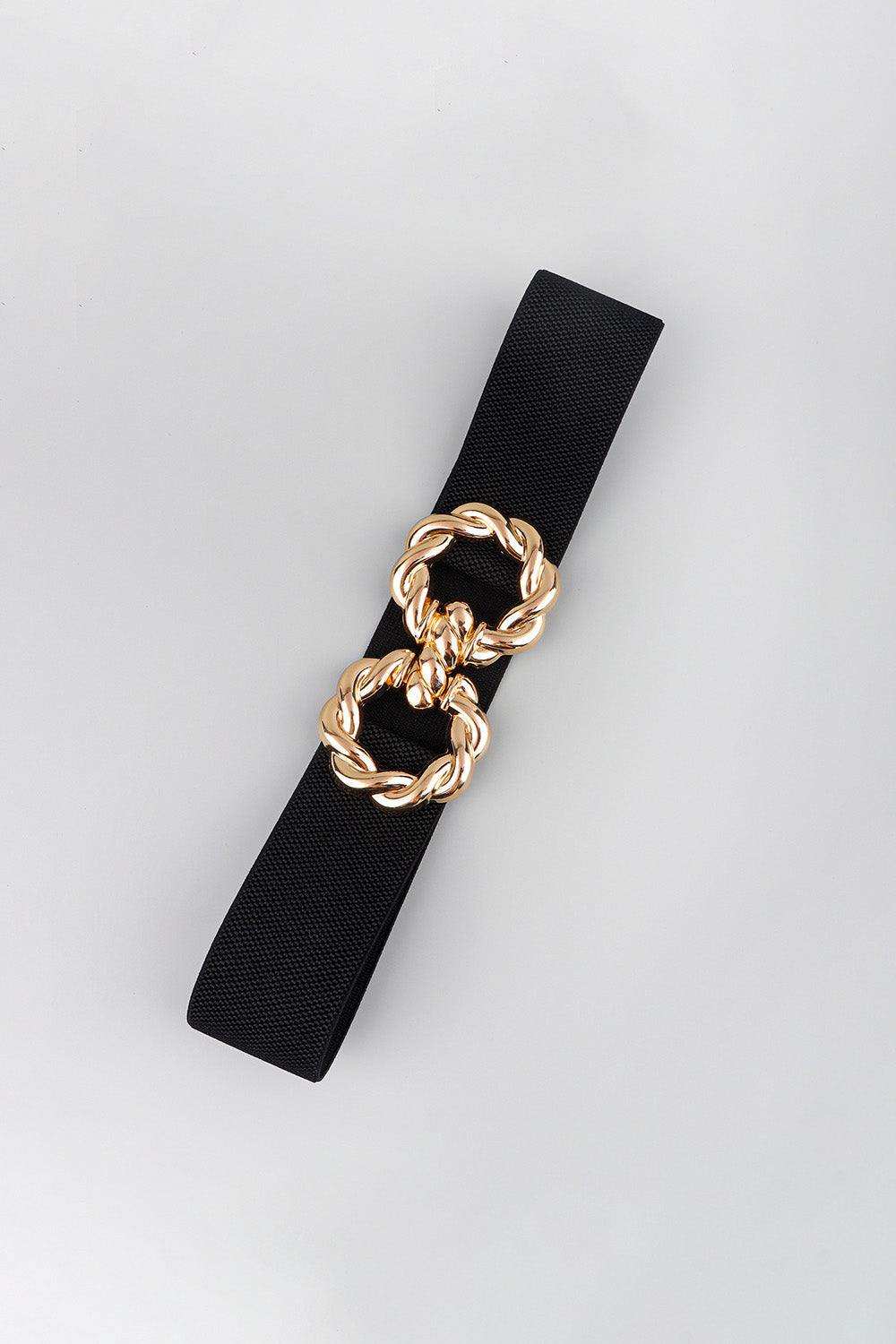 Zinc Alloy Buckle Elastic Belt - Trendsi - Flyclothing LLC