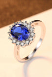 Synthetic Sapphire 925 Sterling Silver Ring - Trendsi - Flyclothing LLC