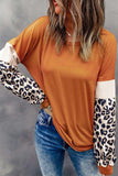 Round Neck Printed Long Sleeve Sweatshirt - Trendsi - Flyclothing LLC