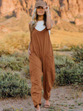 Double Take Full Size Sleeveless V-Neck Pocketed Jumpsuit - Trendsi - Flyclothing LLC