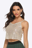 Sequin Cropped Cami - Trendsi - Flyclothing LLC
