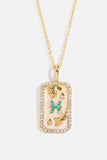 Rhinestone Constellation Pendant Copper Necklace - Trendsi - Flyclothing LLC