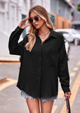 Textured Dropped Shoulder Longline Shirt - Trendsi - Flyclothing LLC