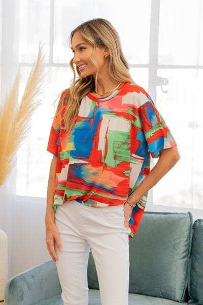 Sew In Love Full Size Round Neck Short Sleeve T-Shirt - Trendsi - Flyclothing LLC