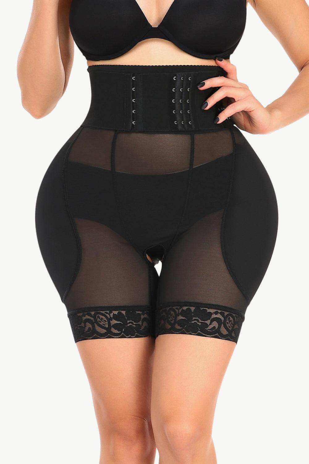 Full Size Breathable Lace Trim Shaping Shorts - Trendsi - Flyclothing LLC