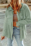 Pocketed Button Up Droppped Shoulder Jacket - Trendsi - Flyclothing LLC