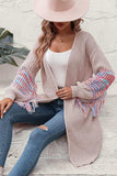 Fringe Sleeve Dropped Sholder Cardigan - Trendsi - Flyclothing LLC